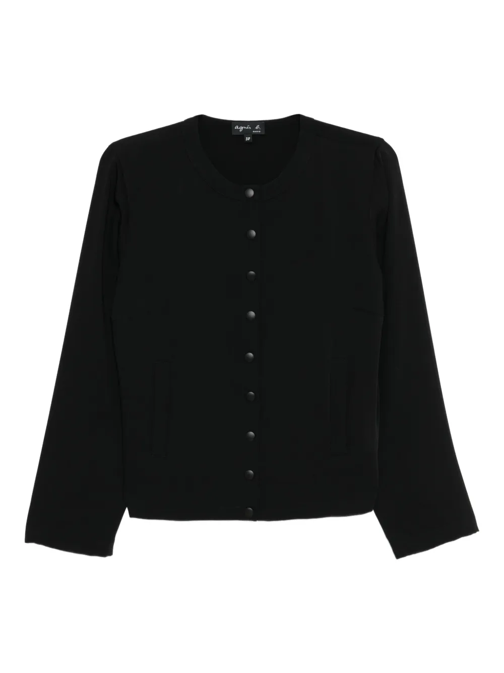 agnès b. press-stud blouse - Black