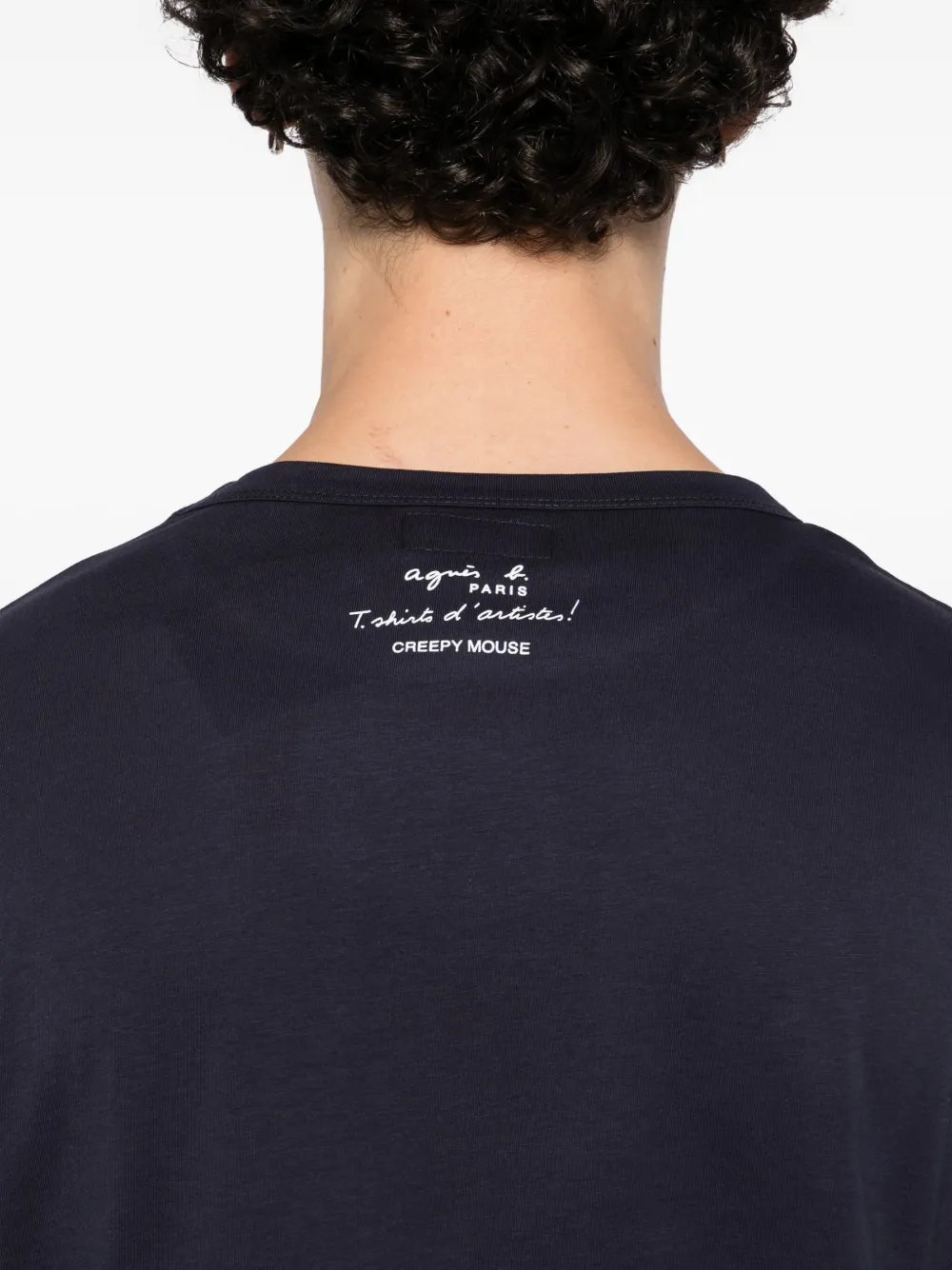 Agnès B. X Creepy Mouse Brando T-shirt In Blue