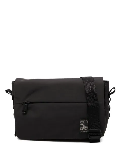 agnès b.  logo-patch messenger bag
