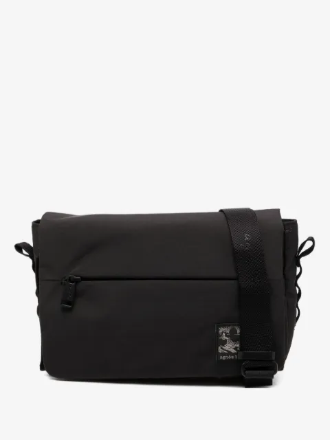 agnès b. logo-patch messenger bag