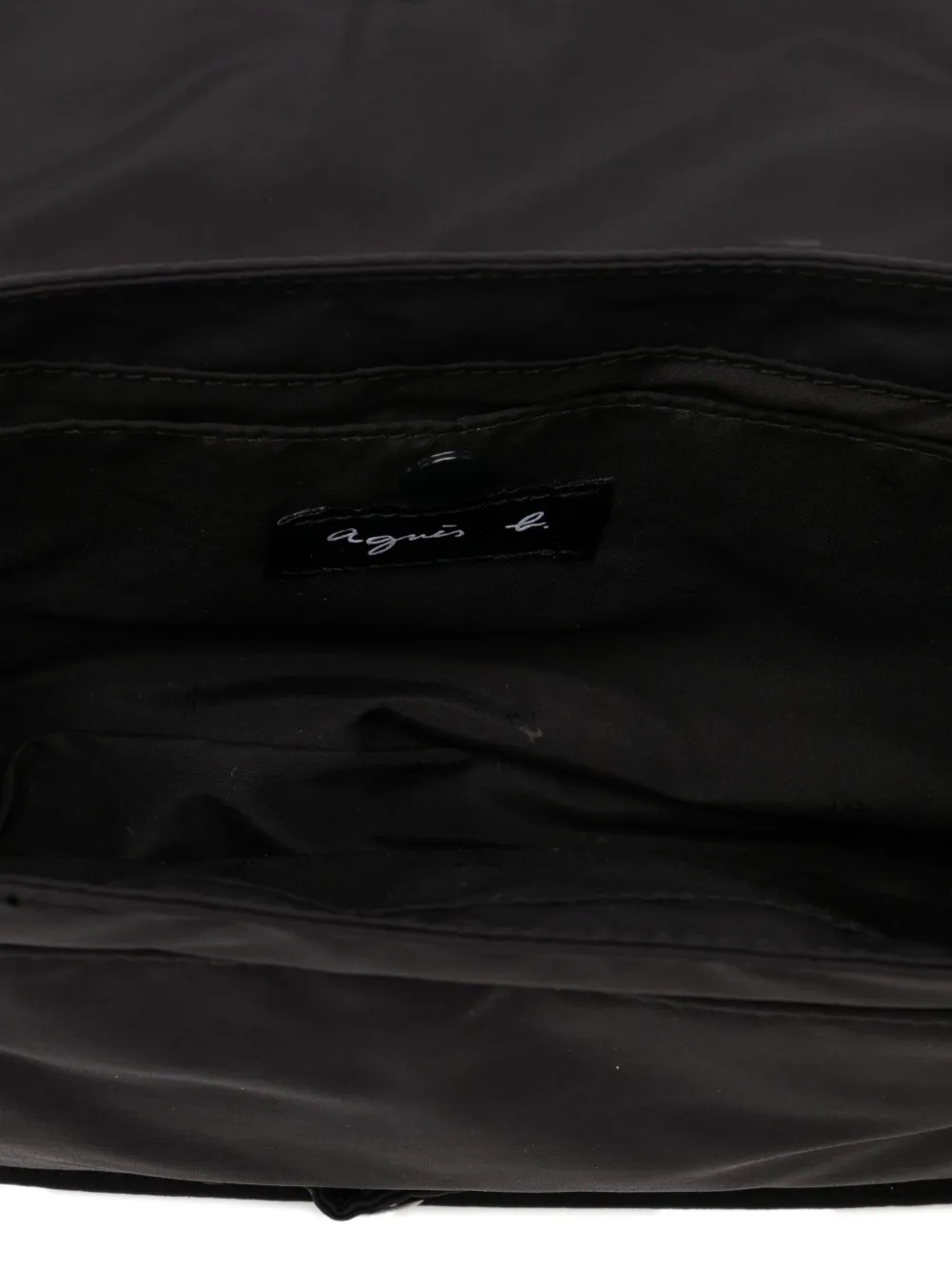 Agnès B. Logo-patch Messenger Bag In Black