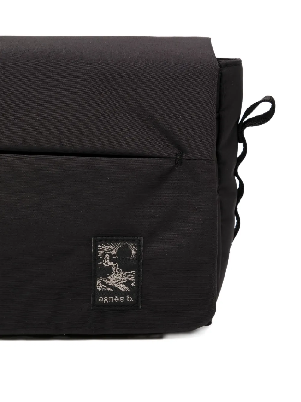 Agnès B. Logo-patch Messenger Bag In Black