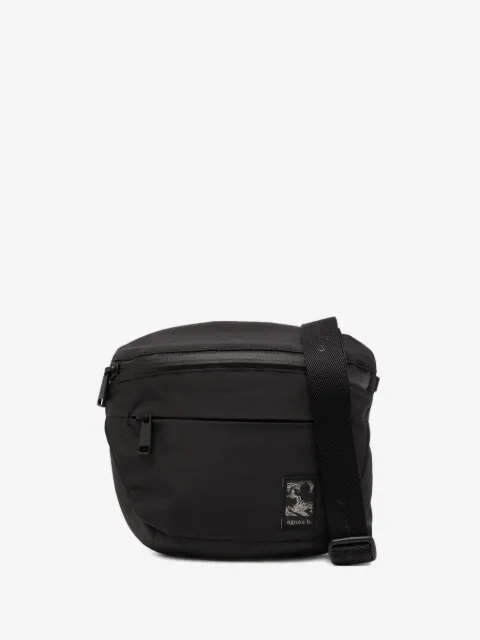 agnès b. logo-patch messenger bag