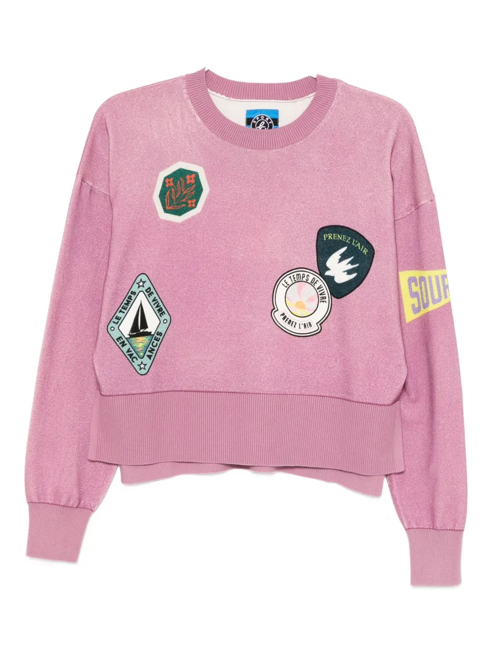 Sport B. By Agnès B. Badge Sweater In Pink