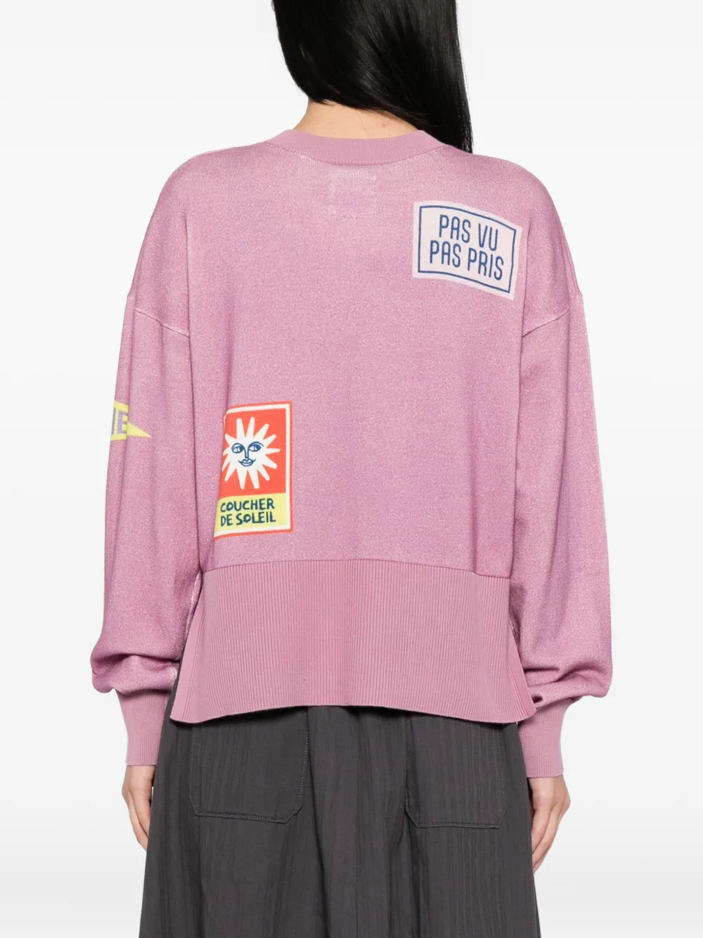 Sport B. By Agnès B. Badge Sweater In Pink