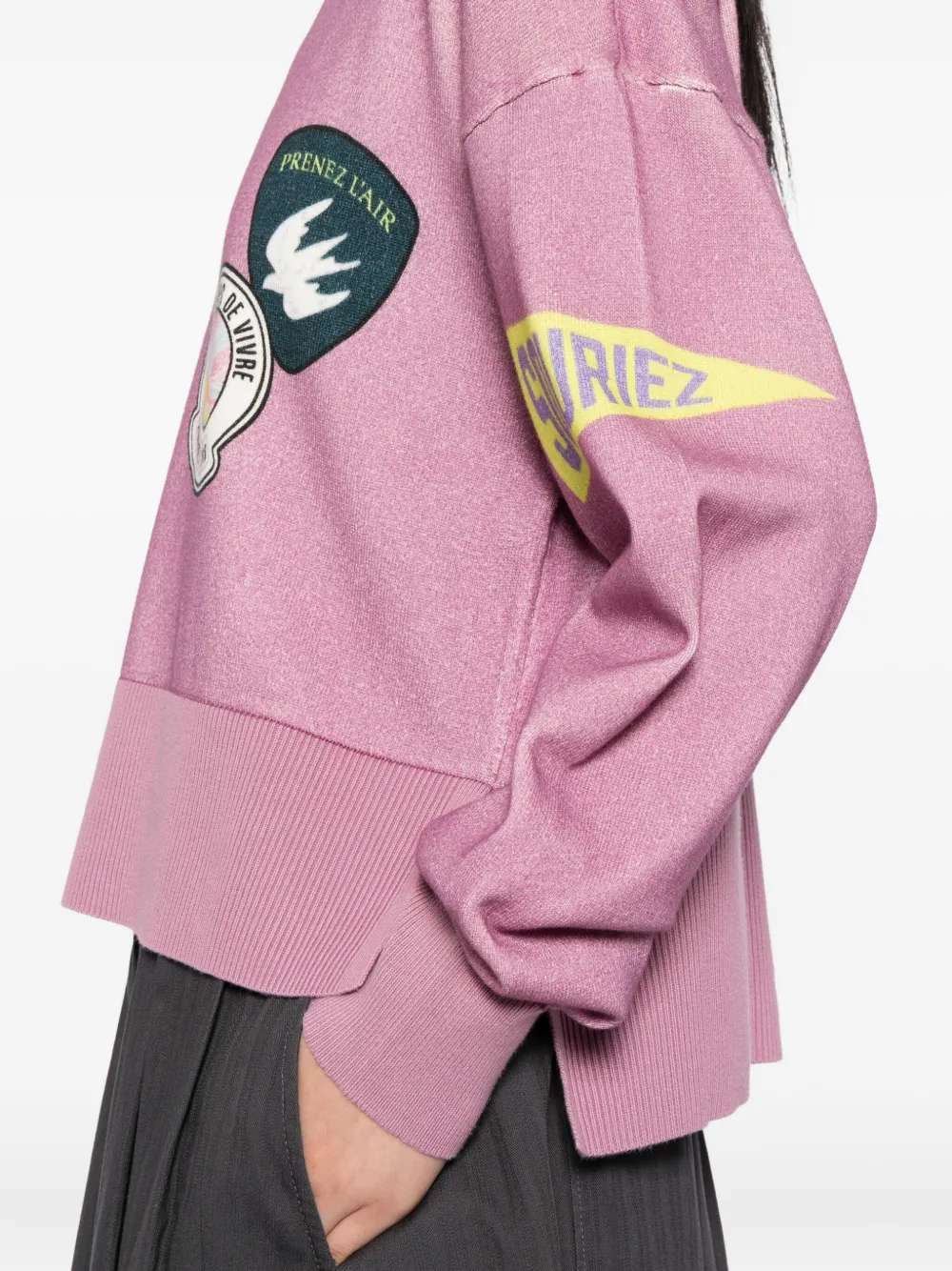 Sport B. By Agnès B. Badge Sweater In Pink