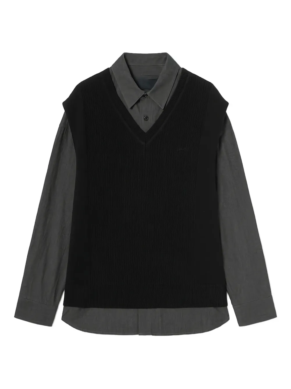 Juun.J camisa tejida a capas | negro | Image 1