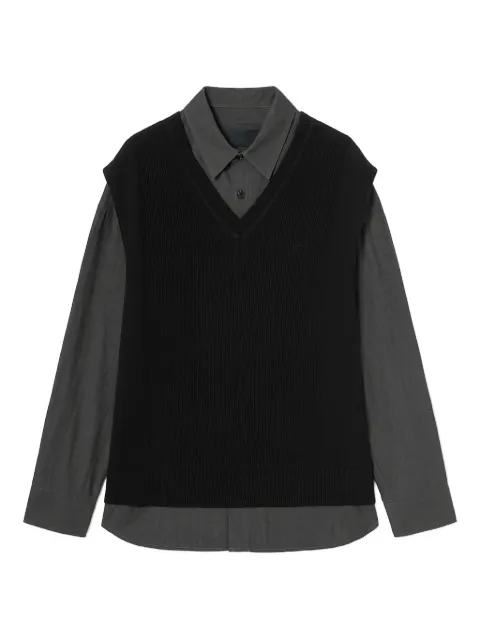 Juun.J knitted layered shirt