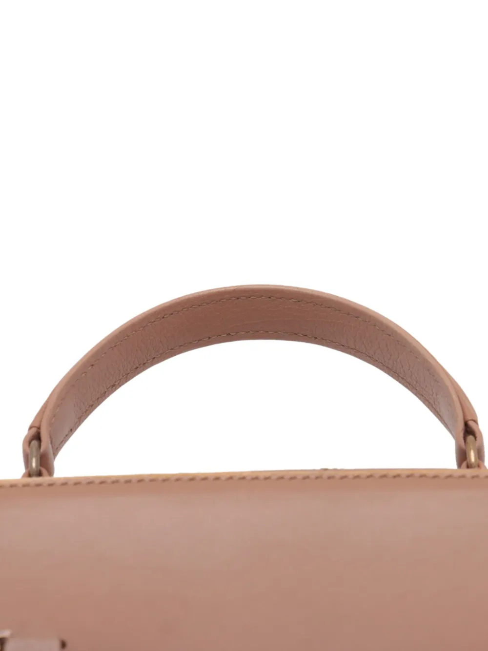 Pre-owned Chanel 2016-2017 Goatskin And Quilted Calfskin Coco Curve Case Vanity Bag In Brown