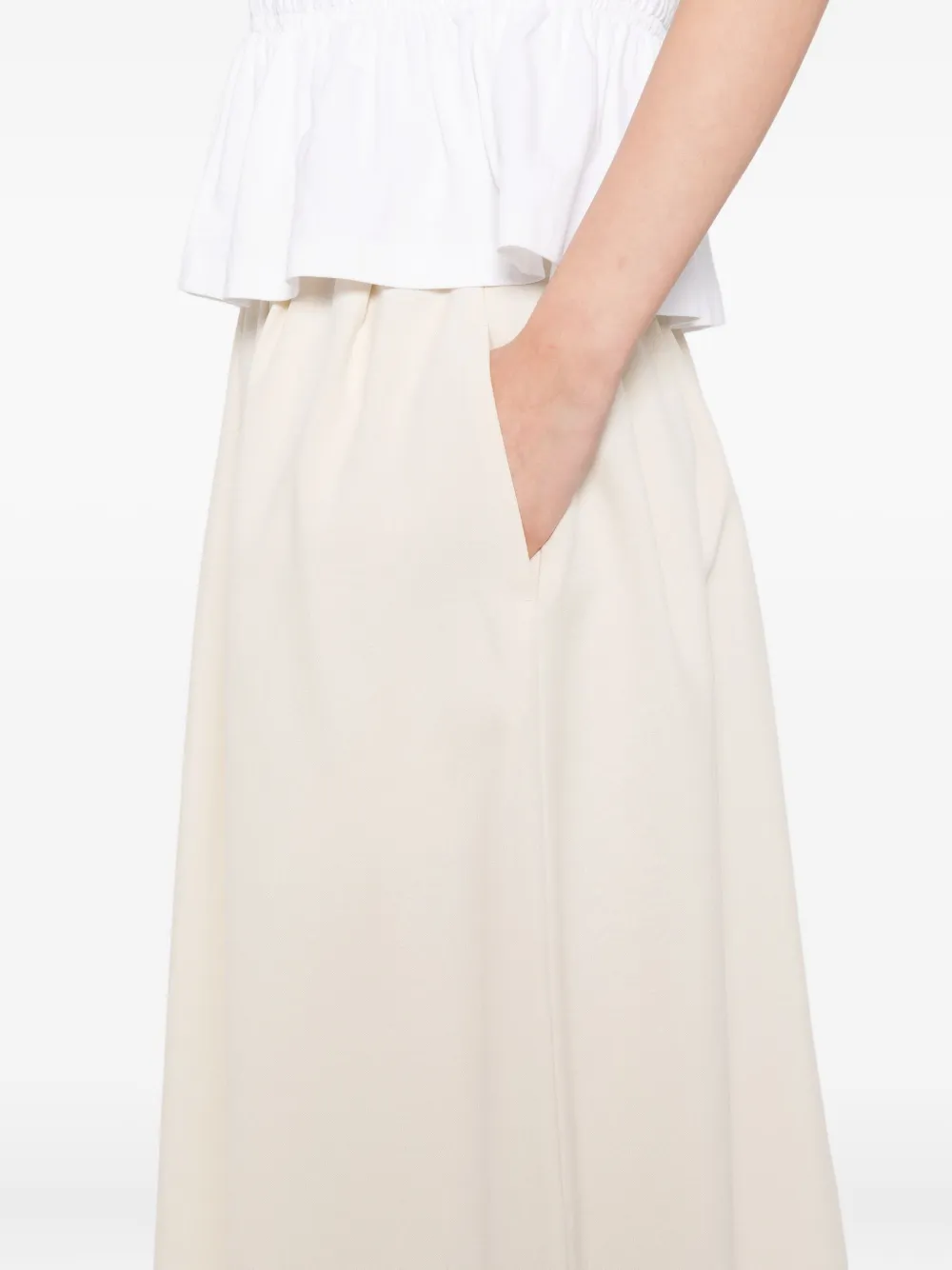 To B. By Agnès B. Gathered Skirt In Neutral