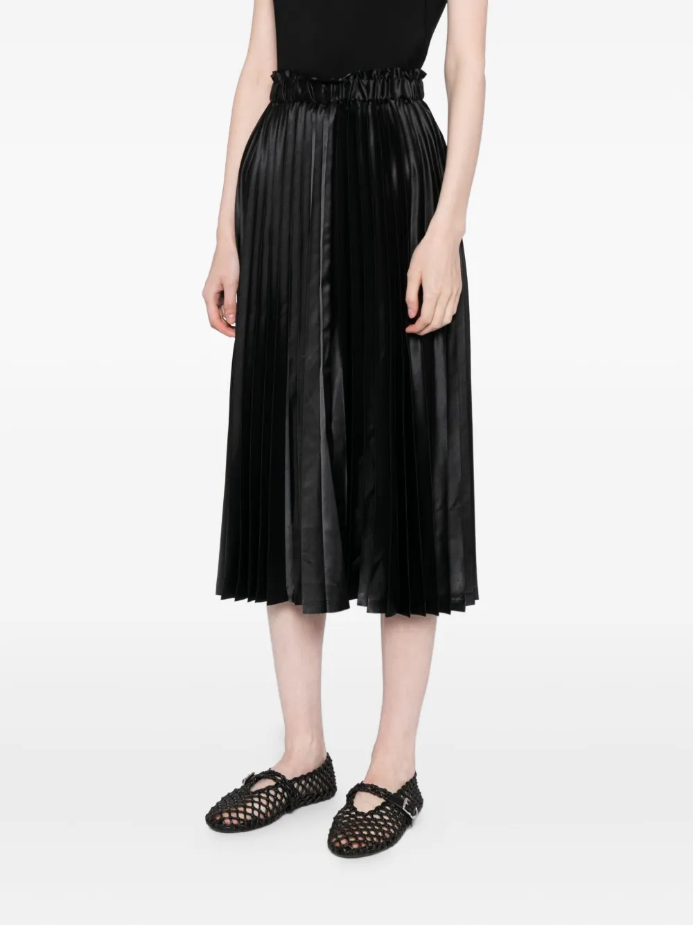 To B. By Agnès B. Pleated Skirt In Black