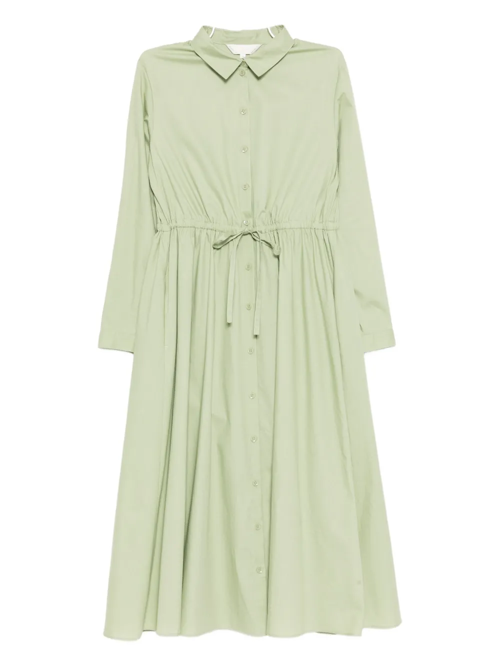 To B. By Agnès B. Drawstring Shirt Dress In Green