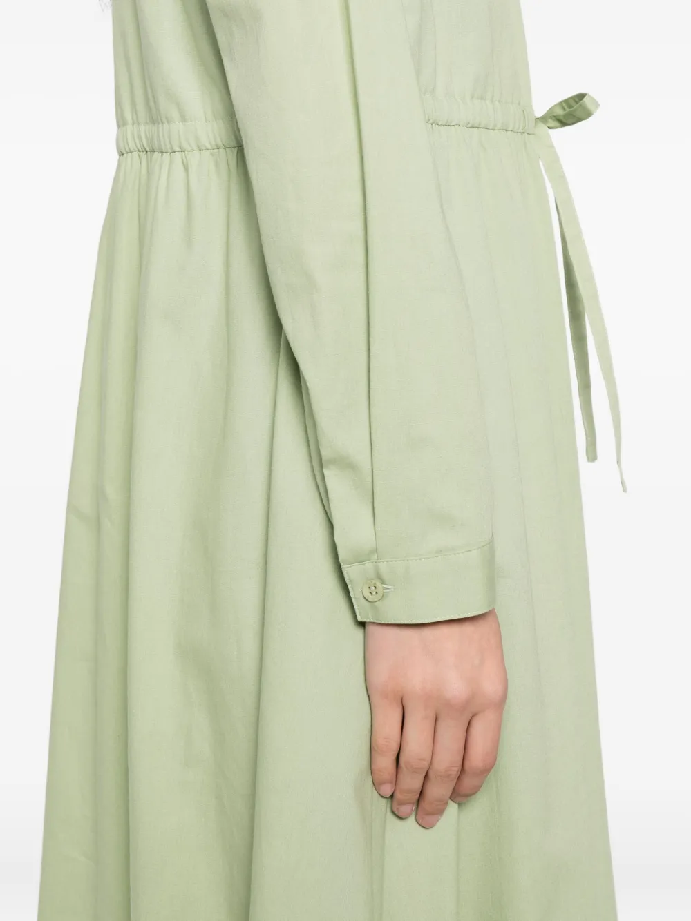 To B. By Agnès B. Drawstring Shirt Dress In Green