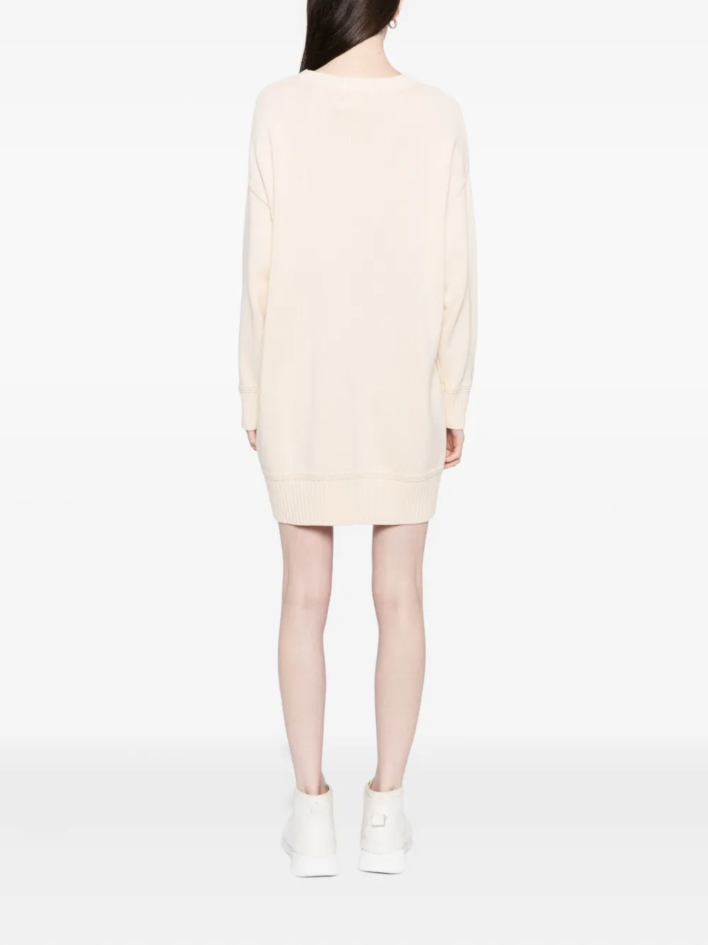 To B. By Agnès B. Logo Knitted Dress In Neutral
