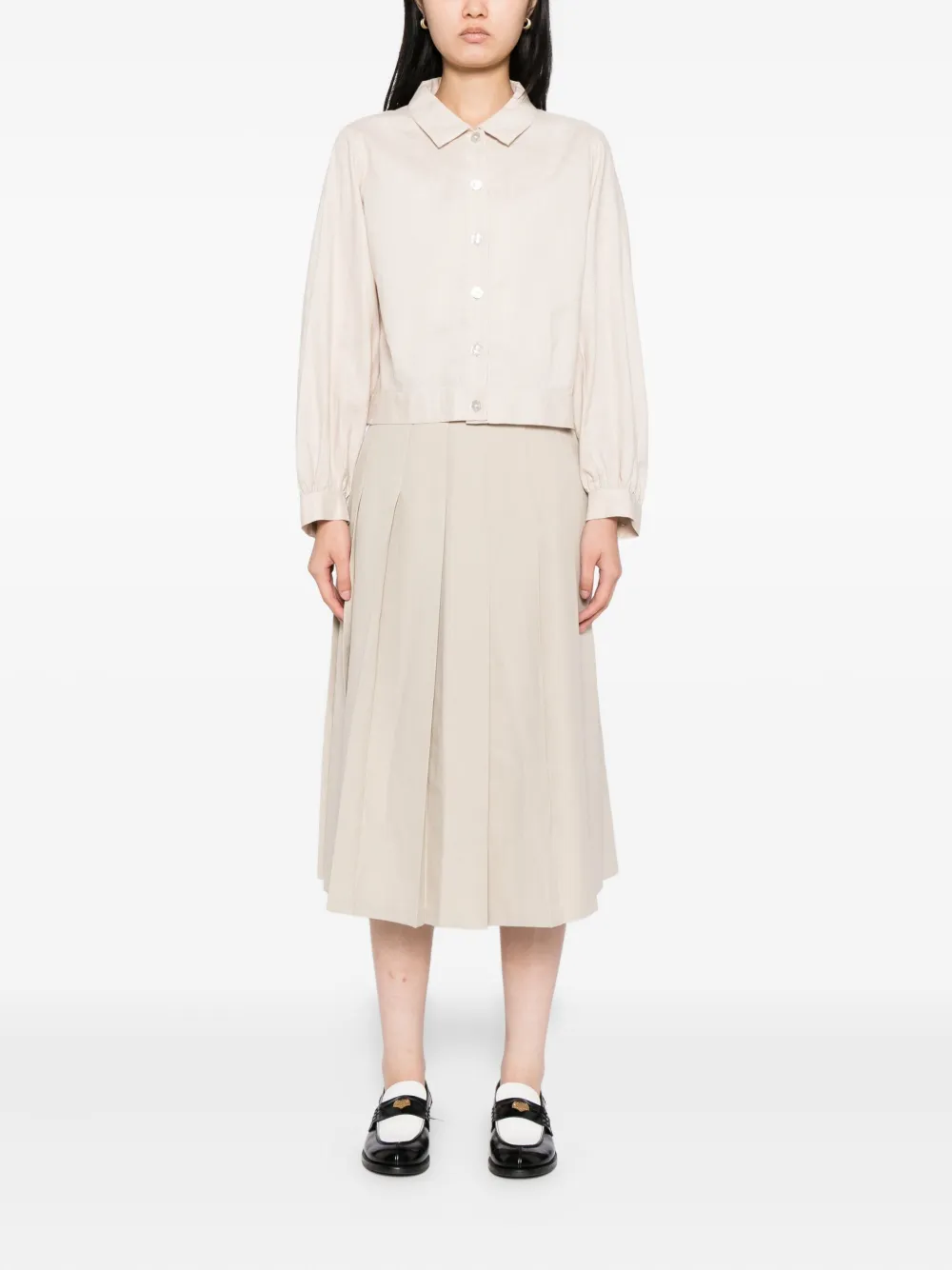 To B. By Agnès B. Pleated Skirt In Animal Print