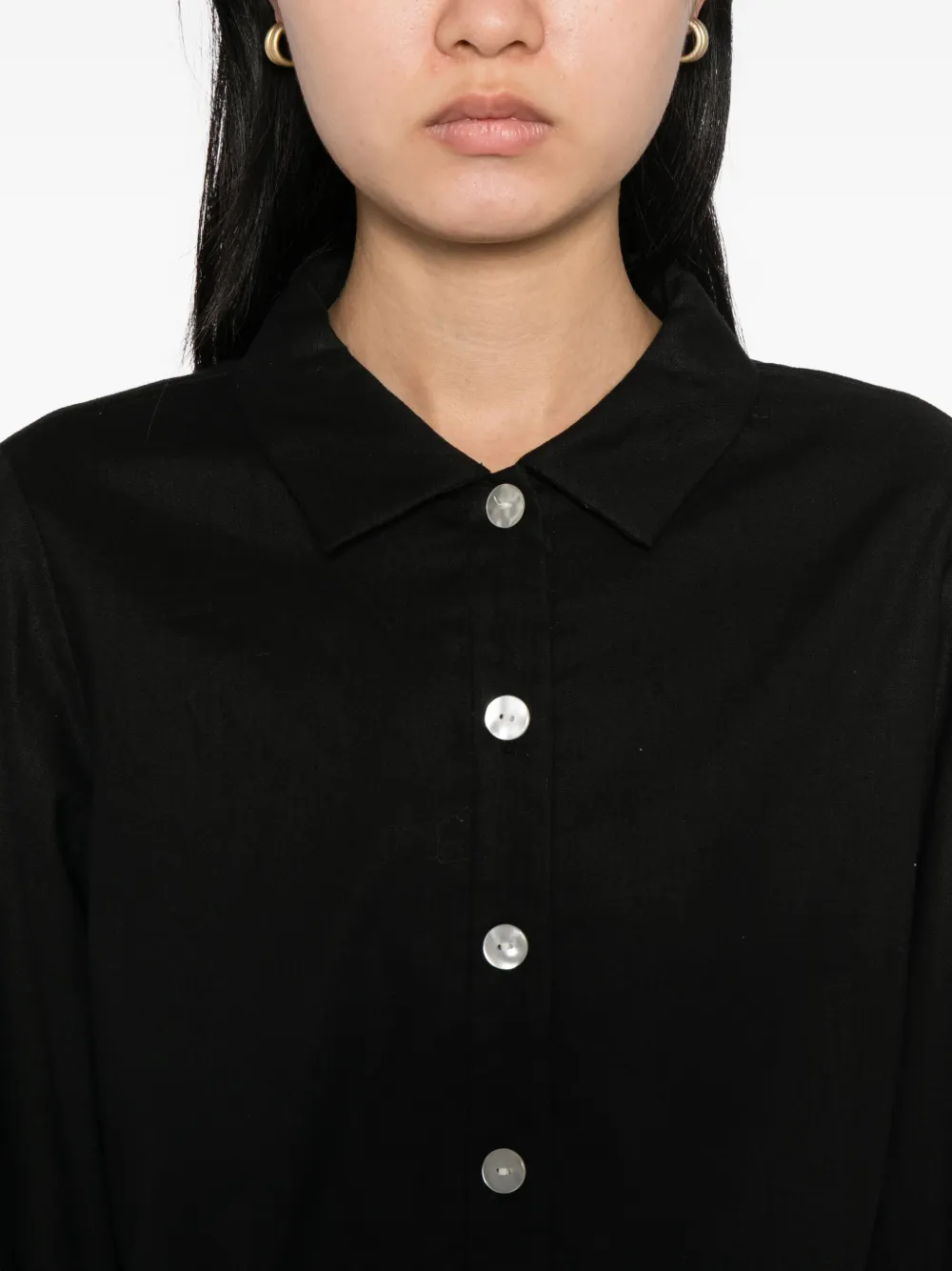 To b. by agnès b. Cropped blouse Zwart