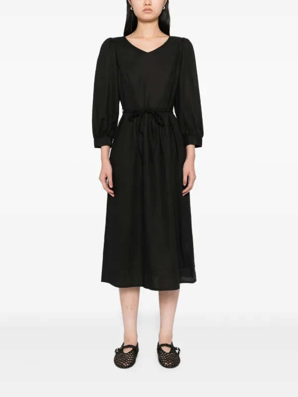 agnes b black dress To B. By Agns B. Eyelet Detailing Shirt Dress