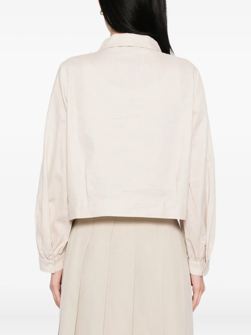 To b. by agnès b. Cropped blouse Beige