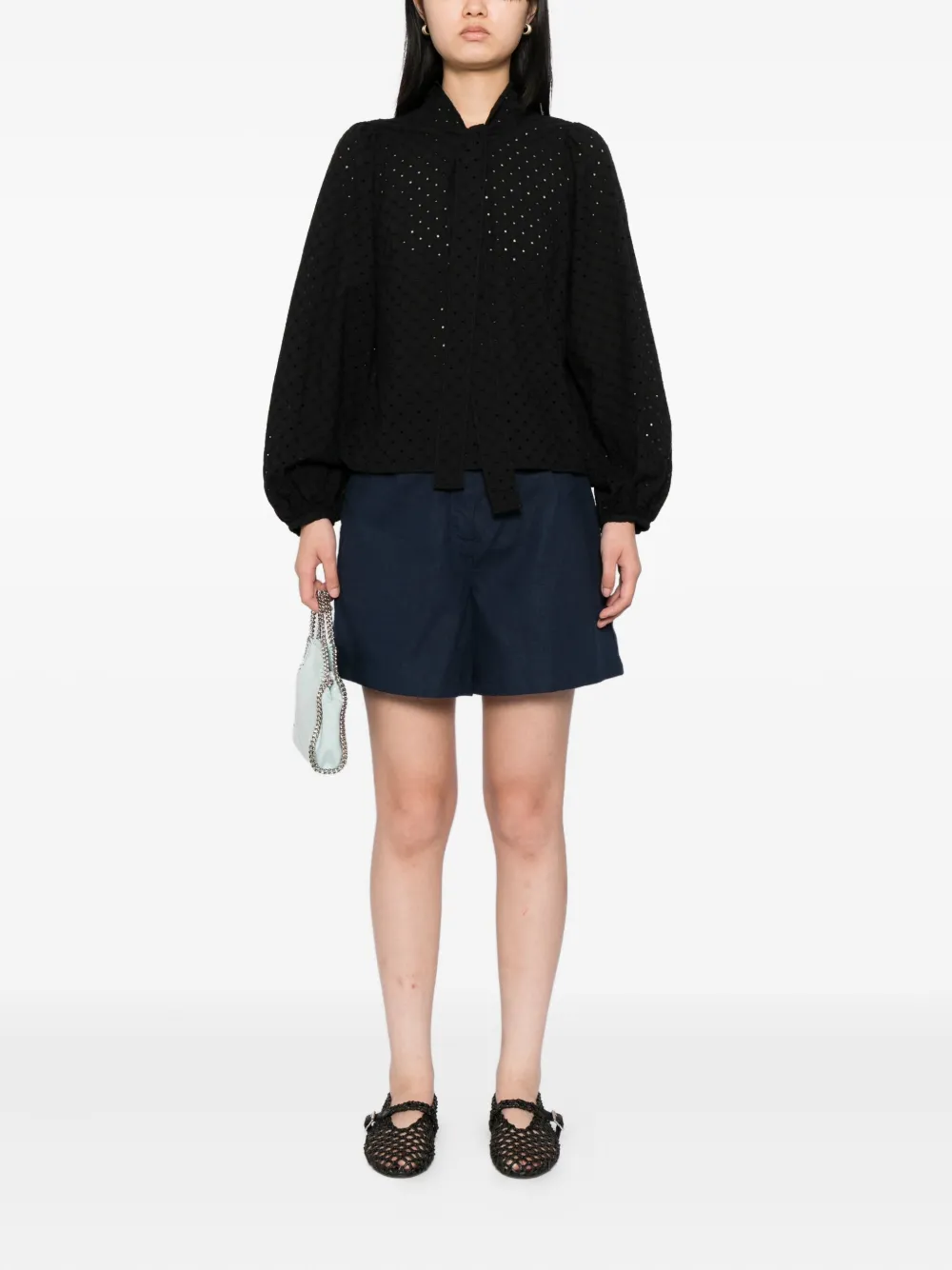 To B. By Agnès B. Canvas Shorts In Black