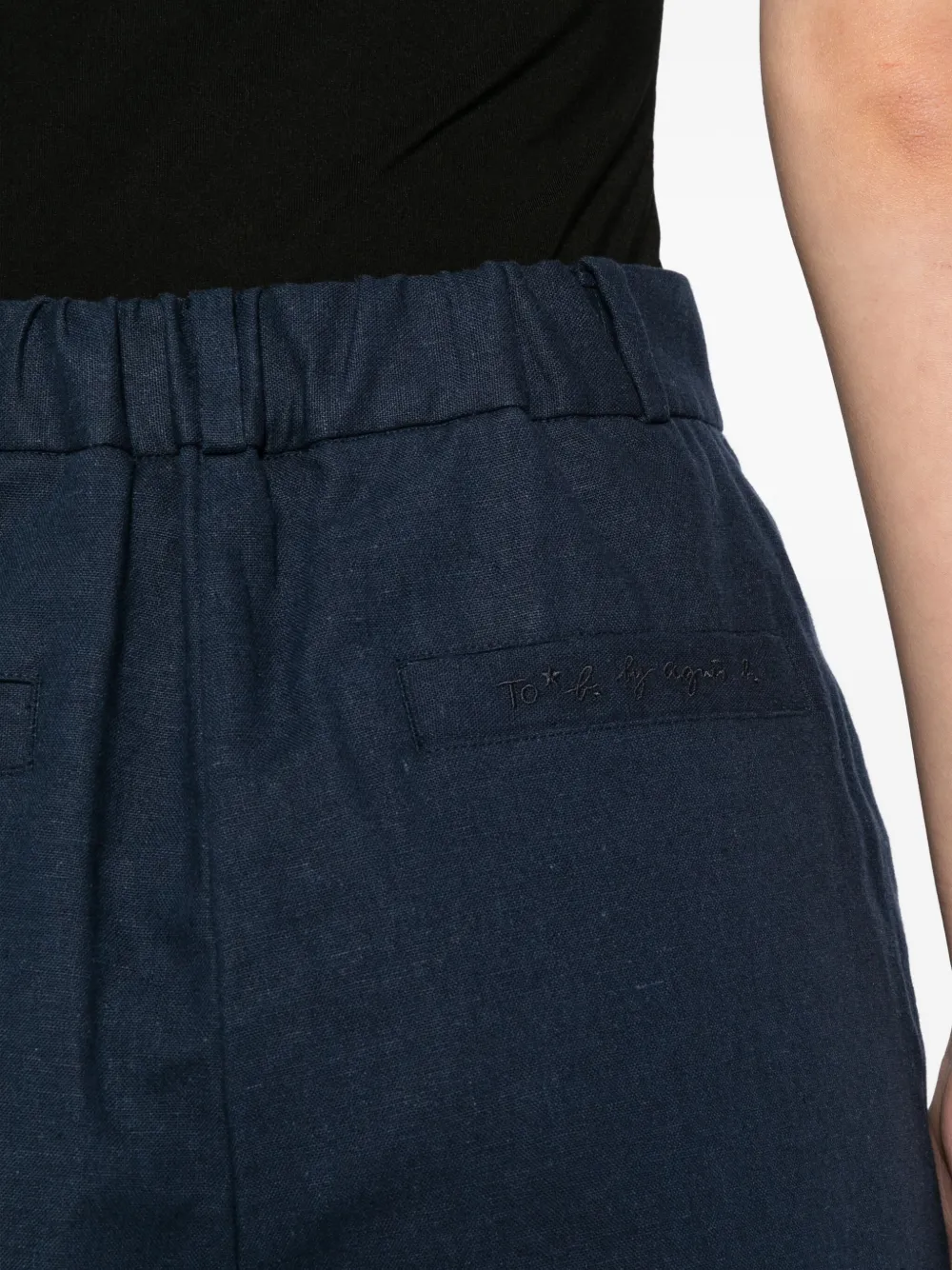 To B. By Agnès B. Canvas Shorts In Black