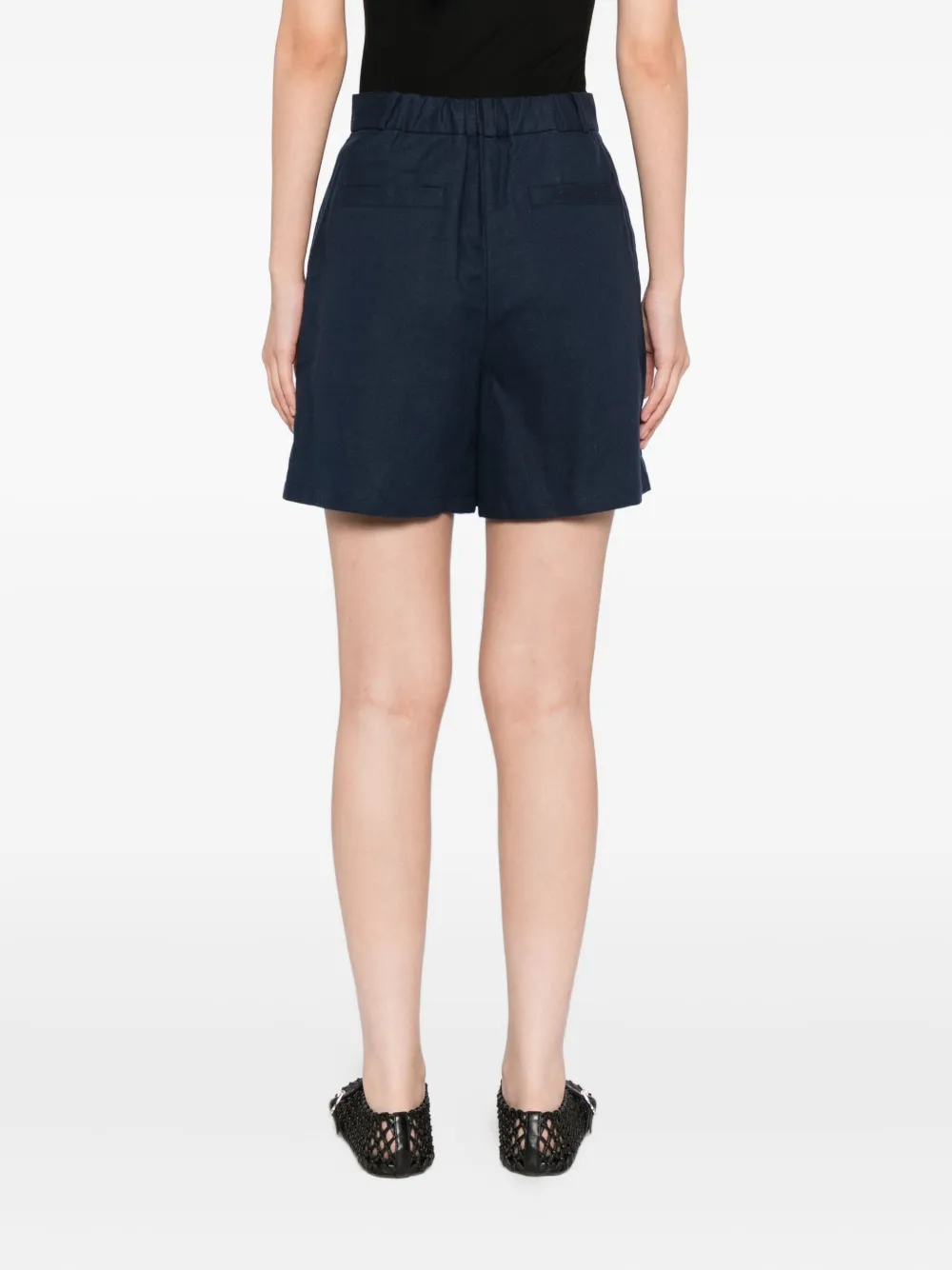 To B. By Agnès B. Canvas Shorts In Black