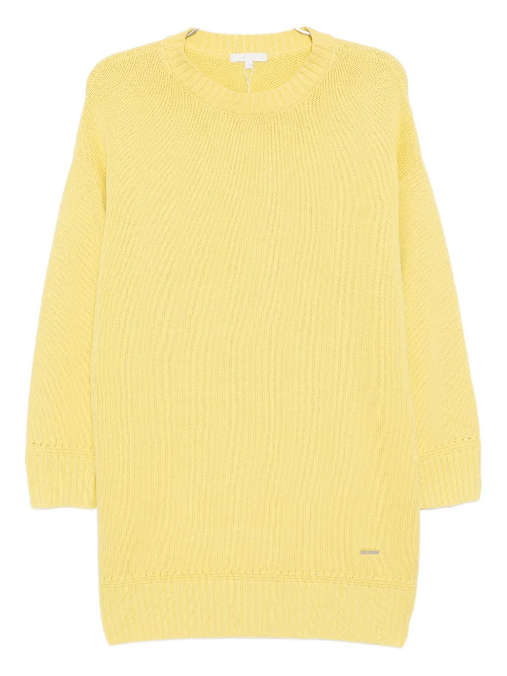 To B. By Agnès B. Logo Knitted Dress In Yellow