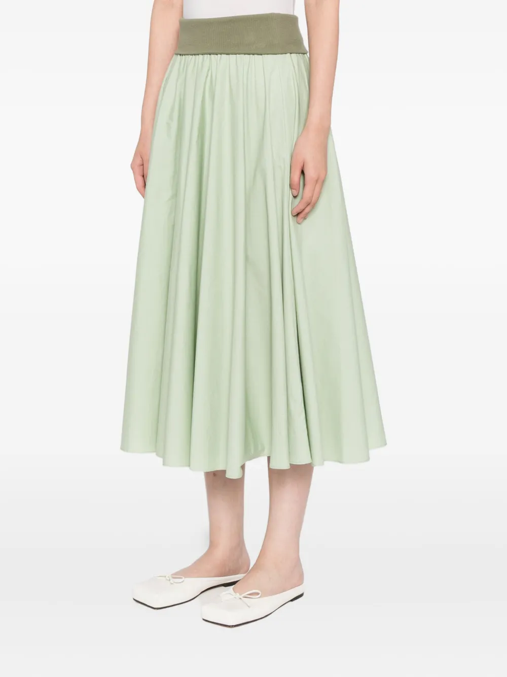 To B. By Agnès B. Circular Skirt In Green