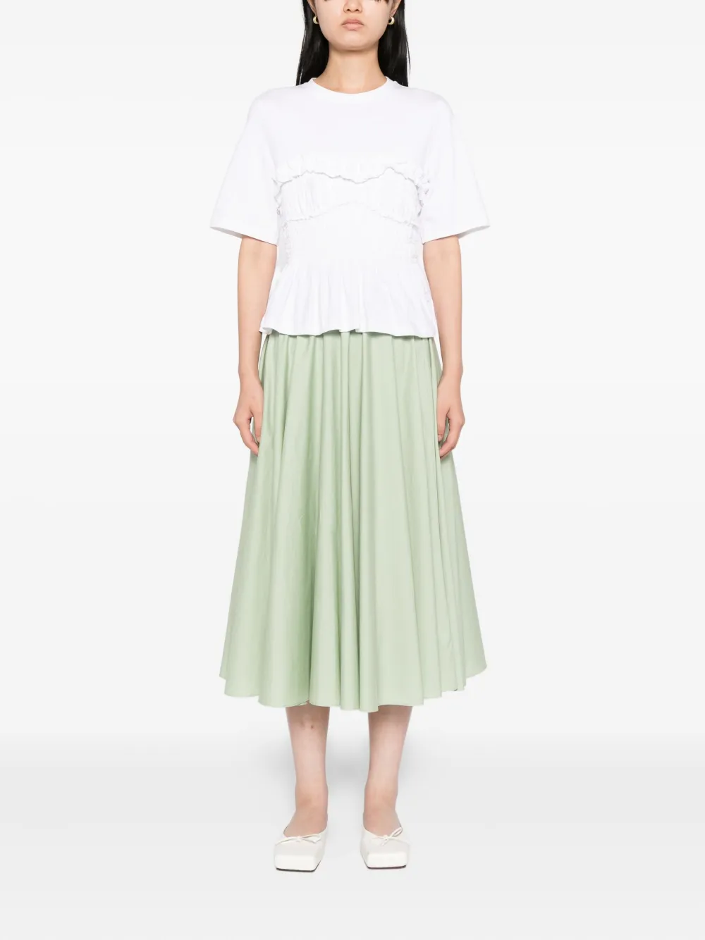 To B. By Agnès B. Circular Skirt In Green