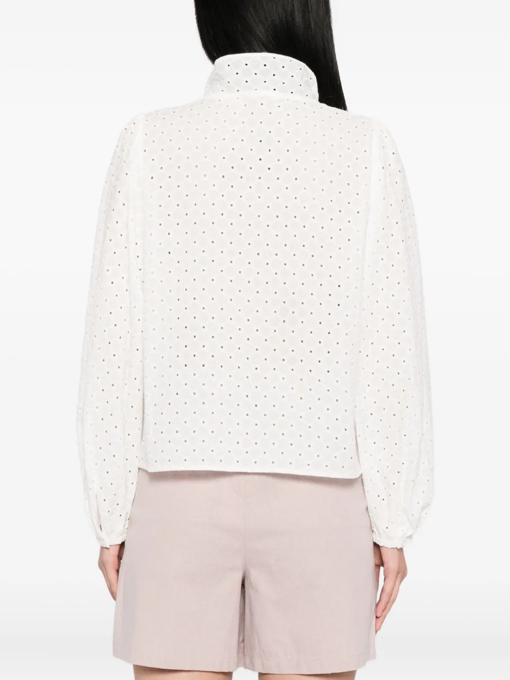 To b. by agnès b. Blouse met ringlets Wit