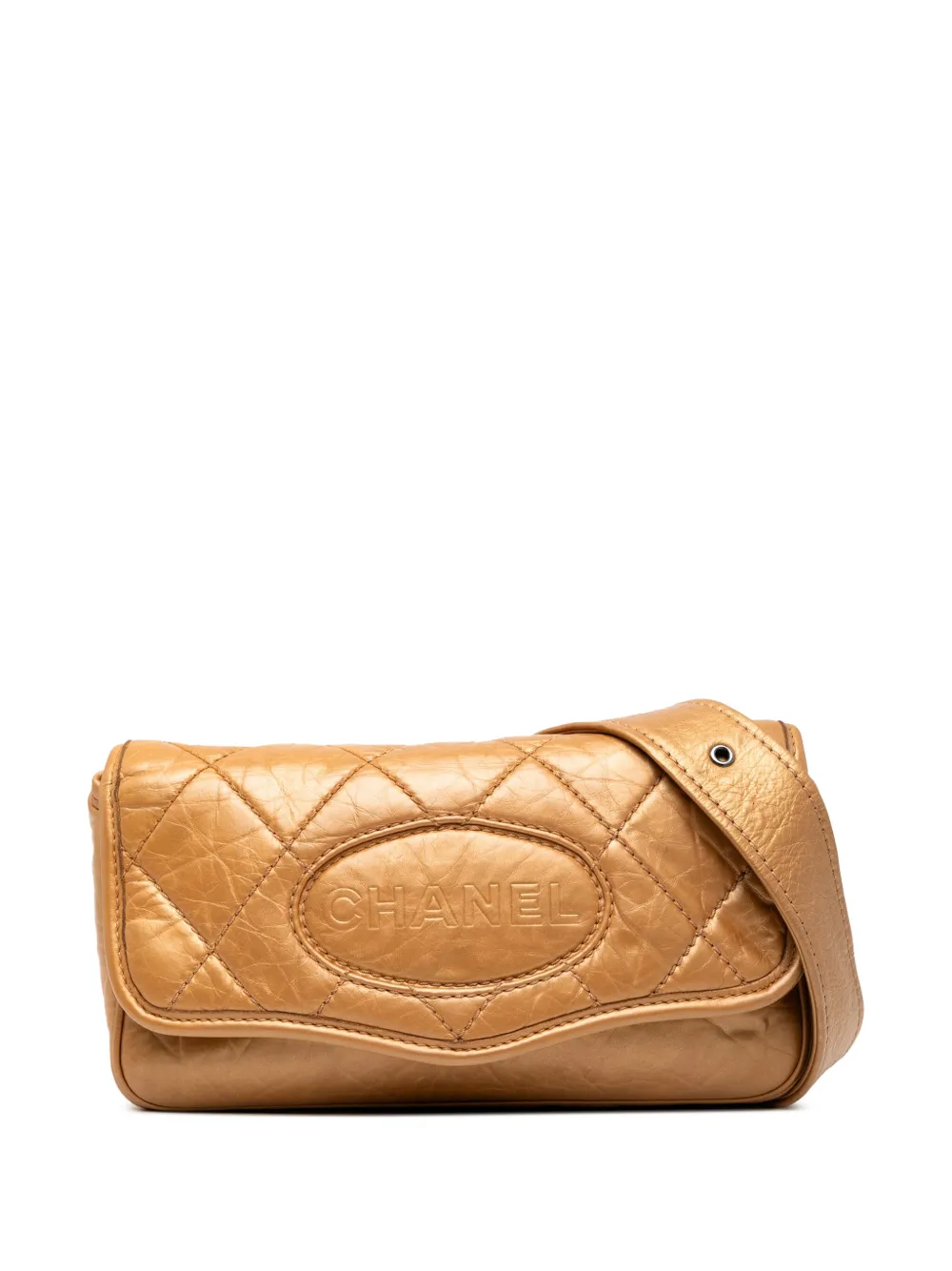 CHANEL Pre-Owned 2005-2006 マトラッセ エイジドカーフ ヴィンテージライン メッセンジャー フラップ