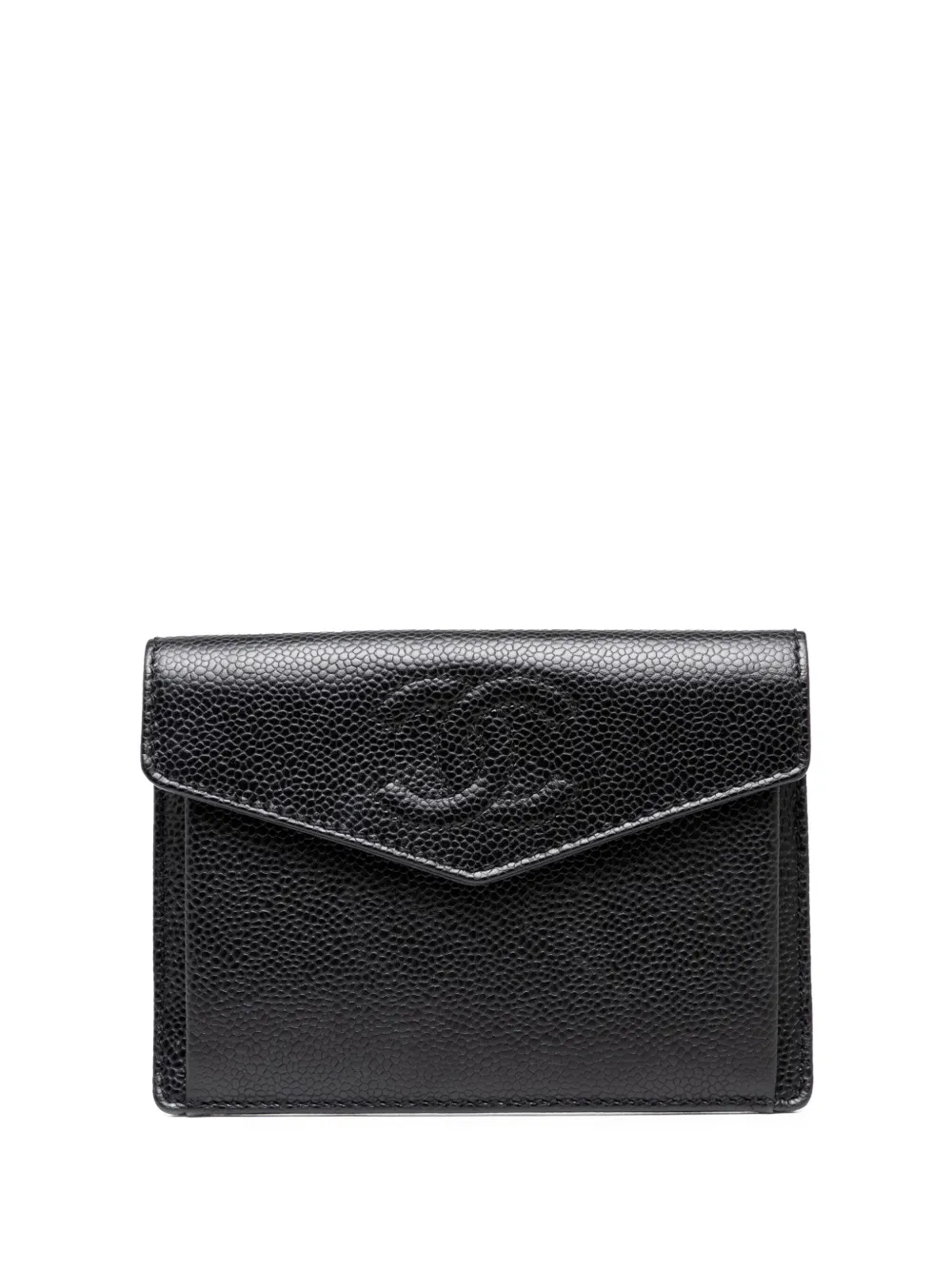 CHANEL Pre-Owned 1997-1999 CC Caviar Envelope Wallet small wallets | Black | Image 1