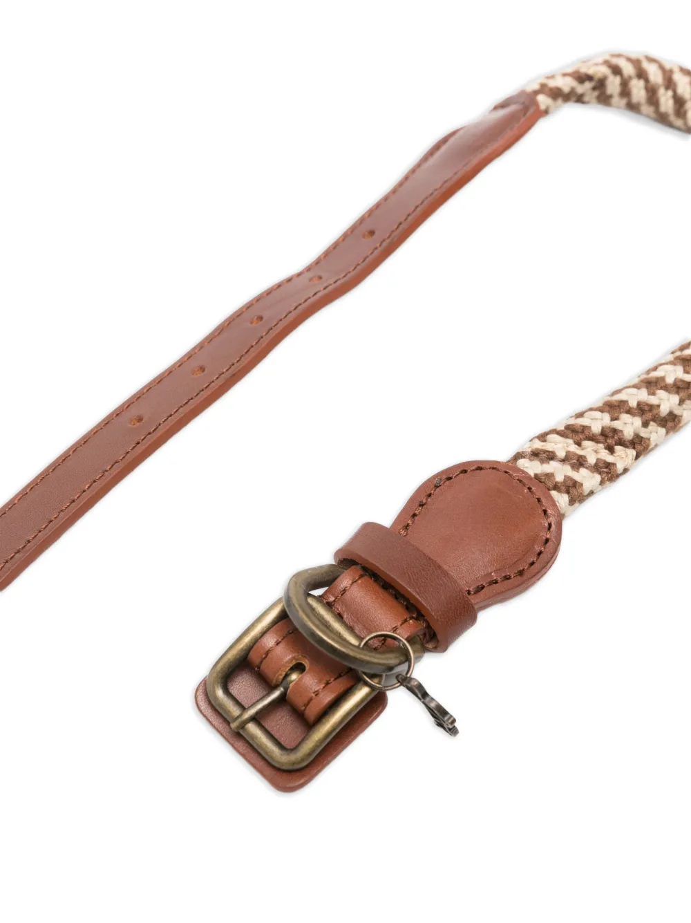 Poldo Dog Couture Braided Charm Pet Accessory In Brown