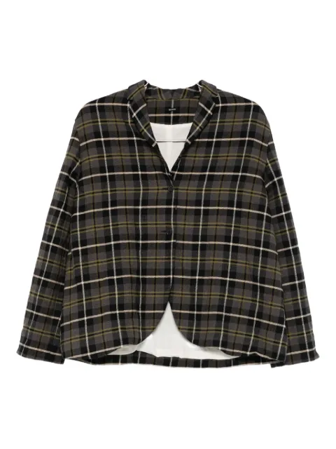 Apuntob Plaid Button Jacket