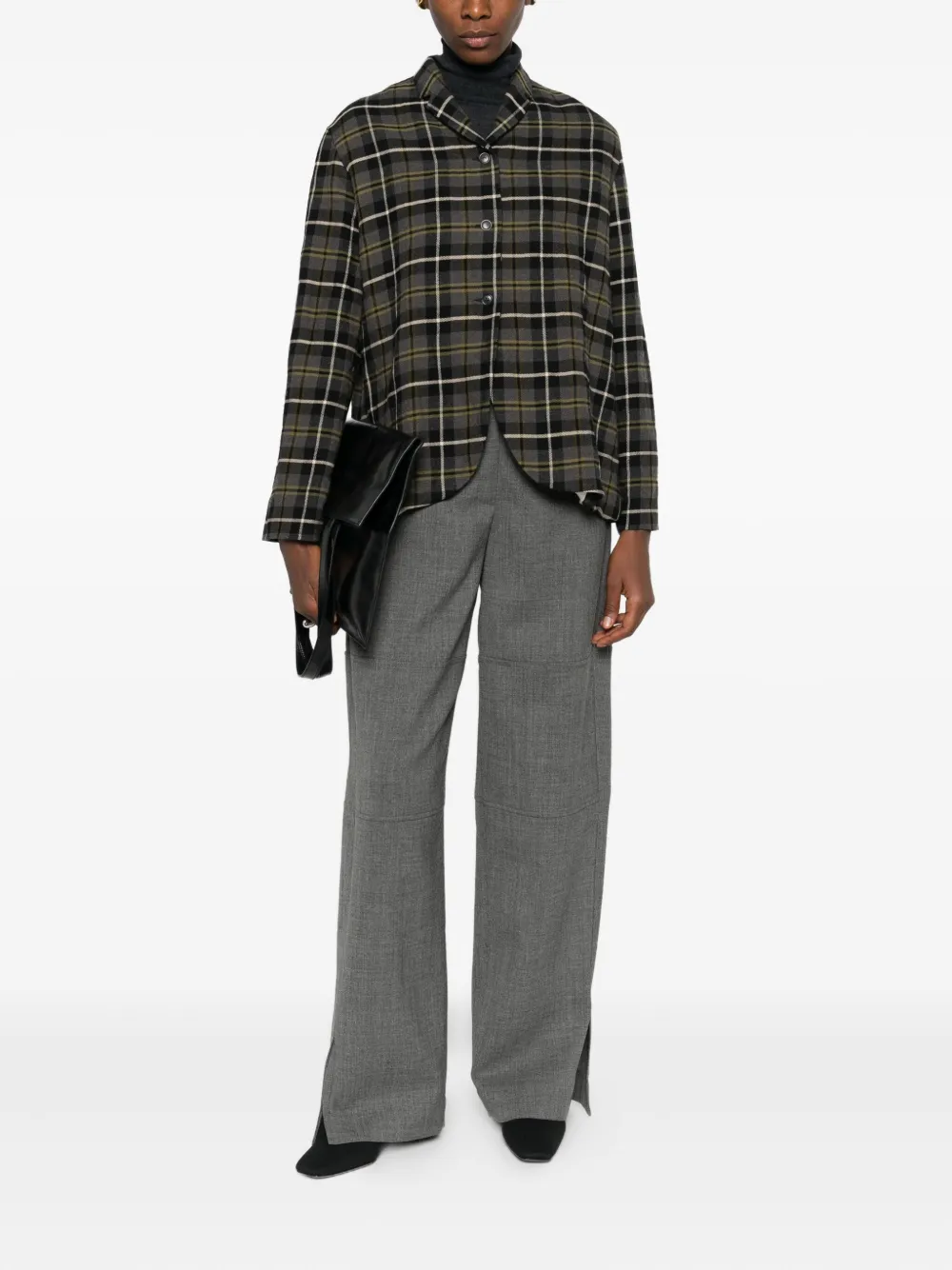 Apuntob Plaid Button Jacket | Blazers | Image 2
