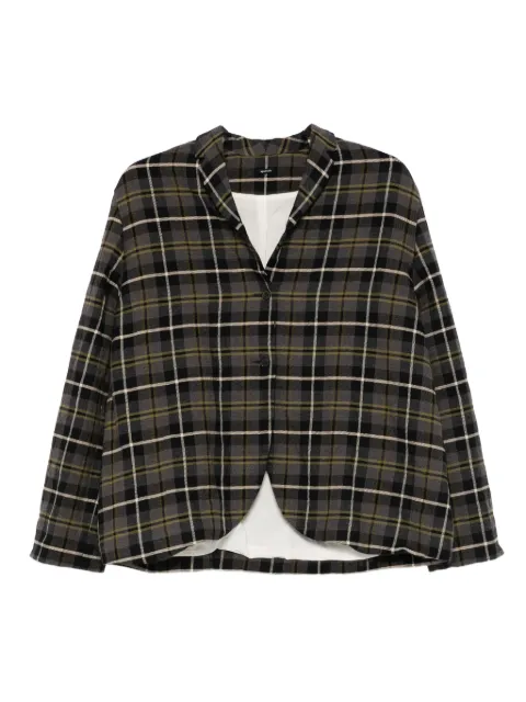 Apuntob Plaid Button Jacket