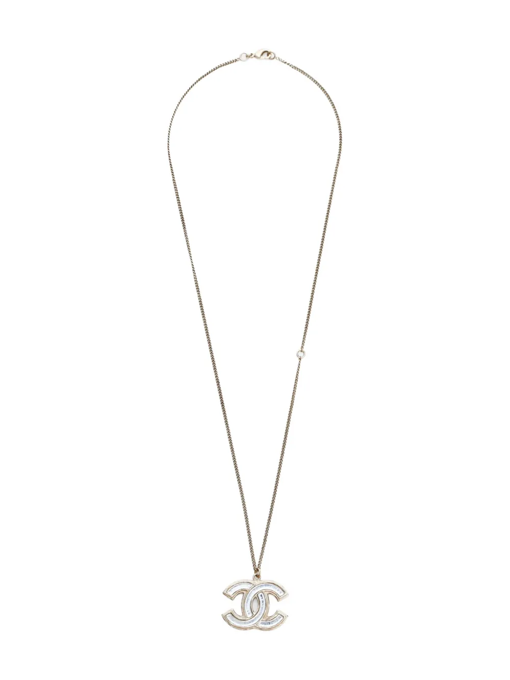CHANEL Pre-Owned 2012 CC Mark necklace - シルバートーン CHANEL Pre-Owned 2012 CC Mark necklace - シルバートーン