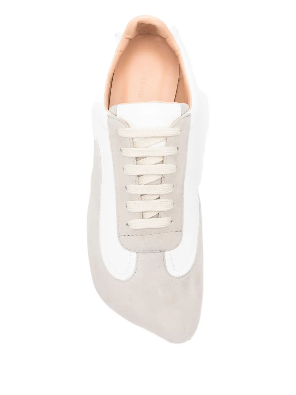 Niccolò Pasqualetti Obliqua Panelled Sneakers In White