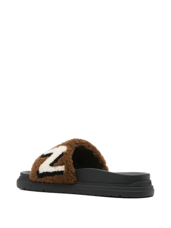 FENDI Shearling Slides | Brown | FARFETCH display picture 3