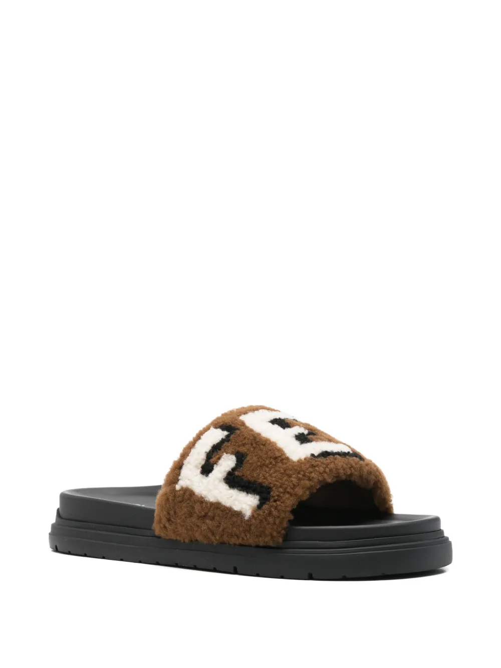 FENDI Lammy slippers - Bruin