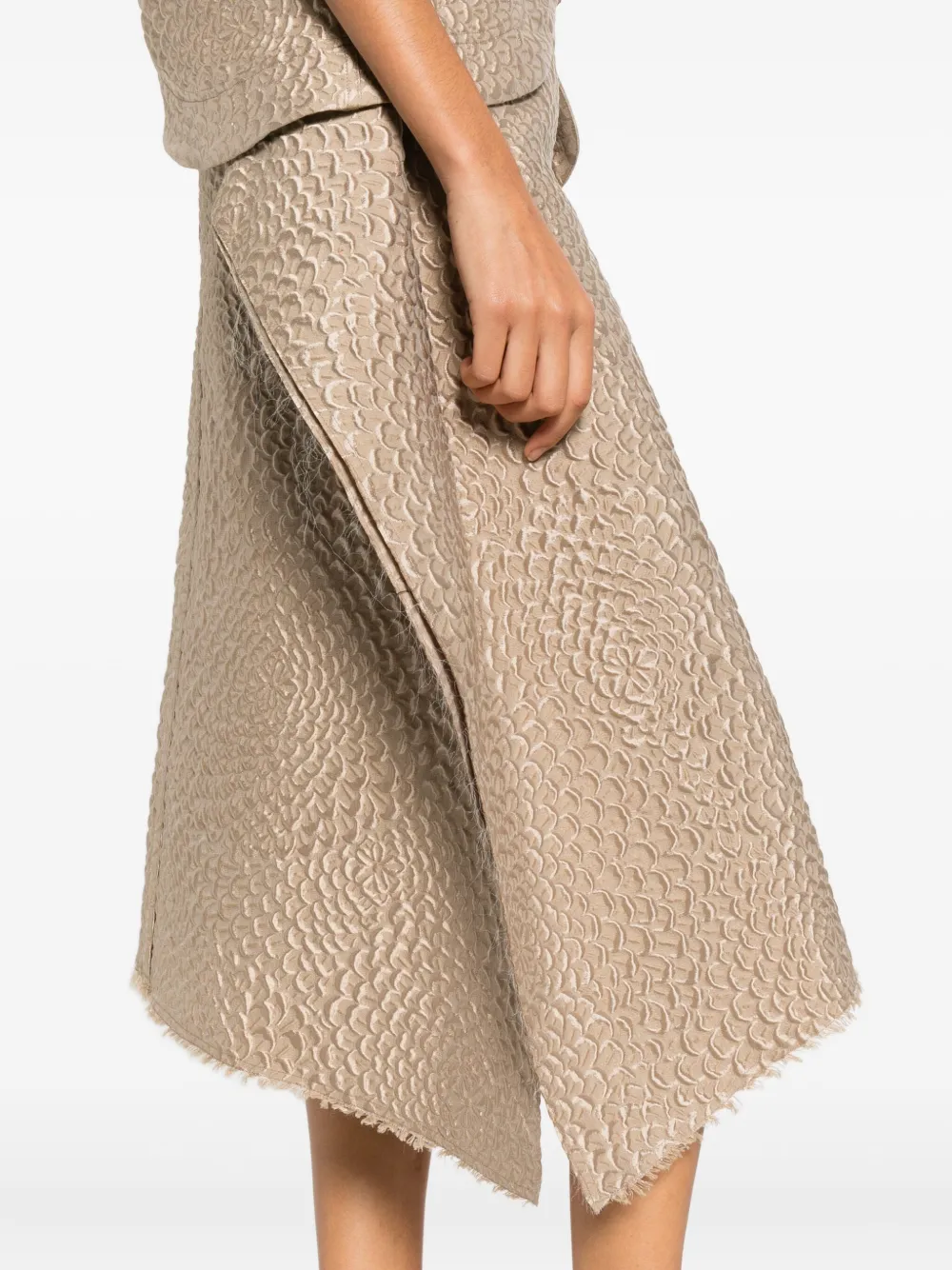 Niccolò Pasqualetti Collage asymmetrische midi-rok Beige
