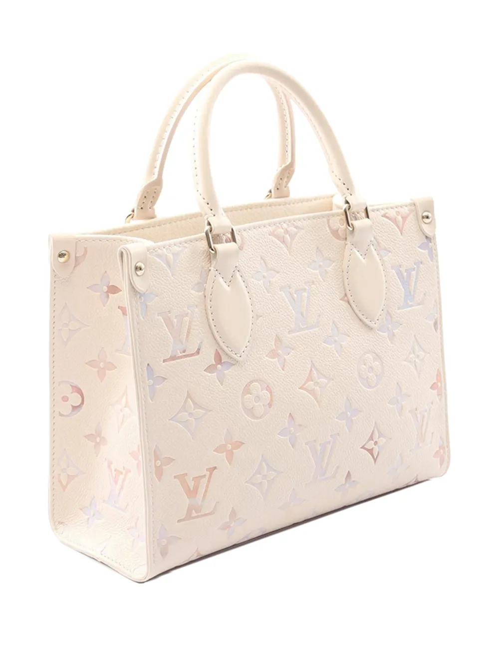 Pre-owned Louis Vuitton 2021-2025 Monogram Empreinte Onthego Pm Satchel In Brown