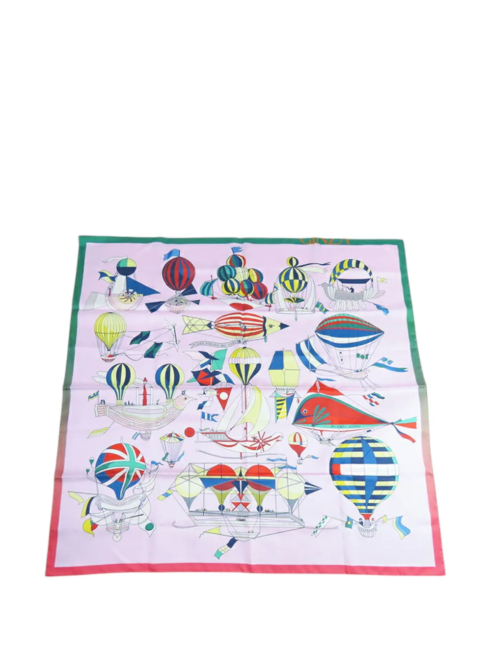 Pre-owned Hermes 2019-2020 Les Folies Du Ciel Double Face Silk Scarf 90 Scarves In Purple
