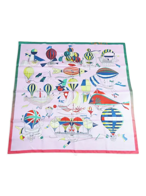 Hermès Pre-Owned 2019-2020 Les Folies Du Ciel Double Face Silk Scarf 90 scarves