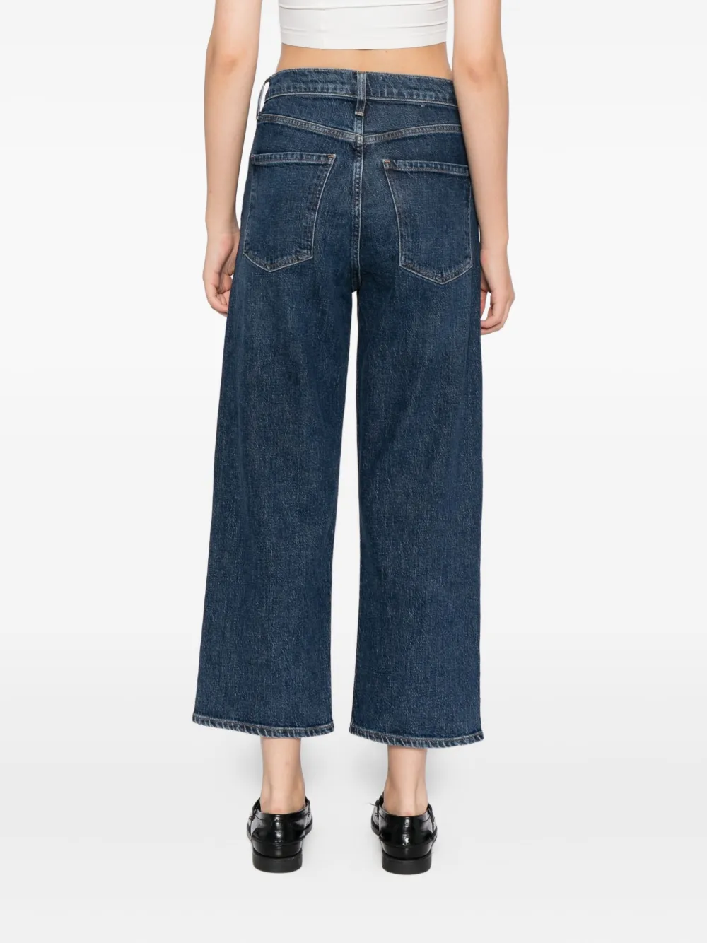 Agolde Ren High Rise Wide Leg Jeans In Blue