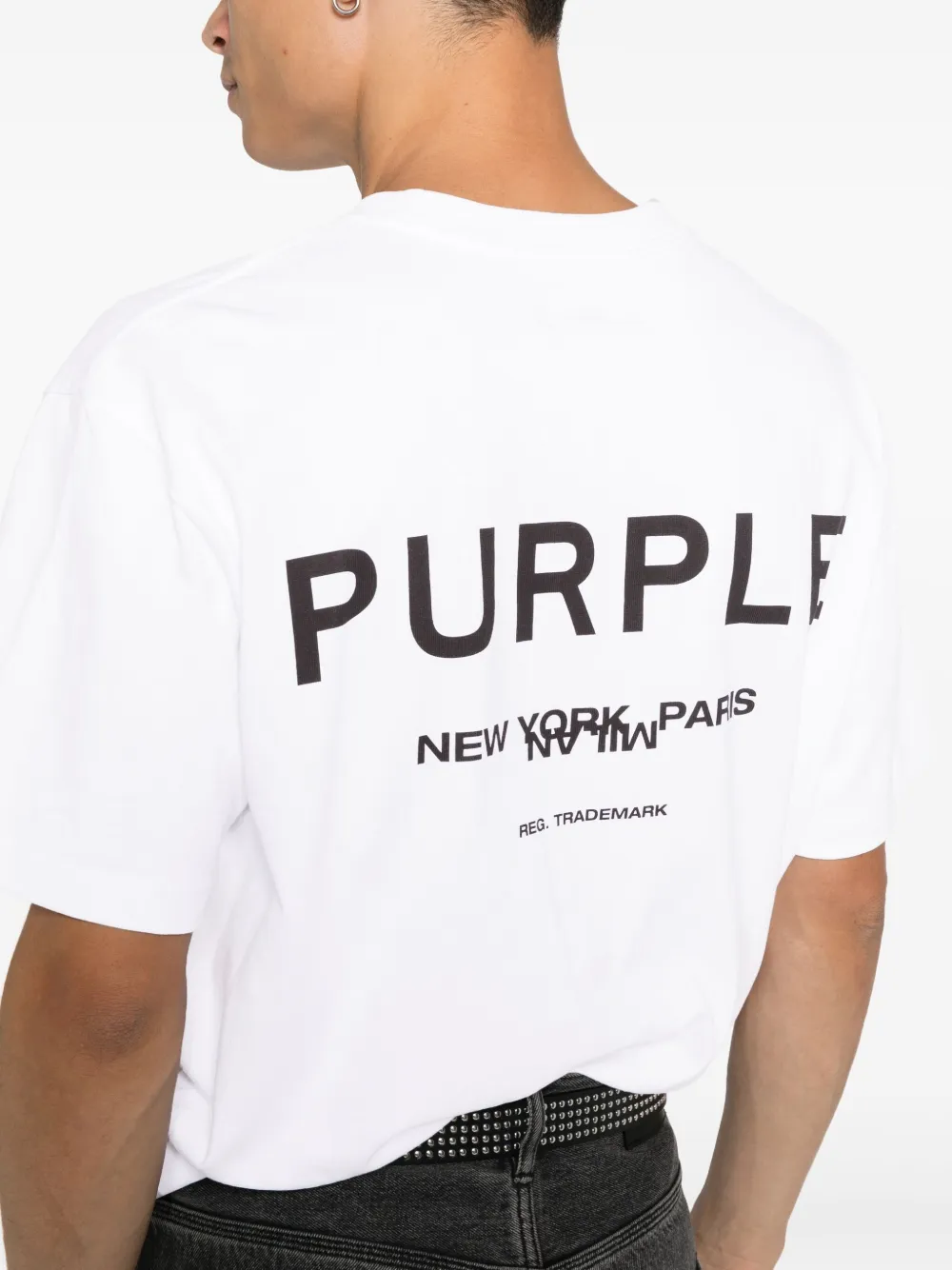Purple Brand Jersey T-shirt Wit