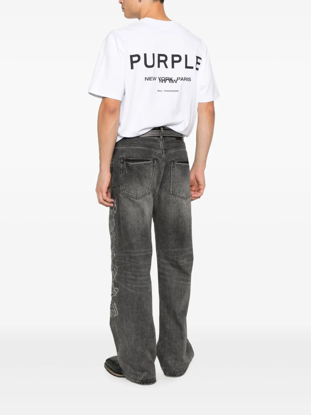 Purple Brand Jersey T-shirt Wit