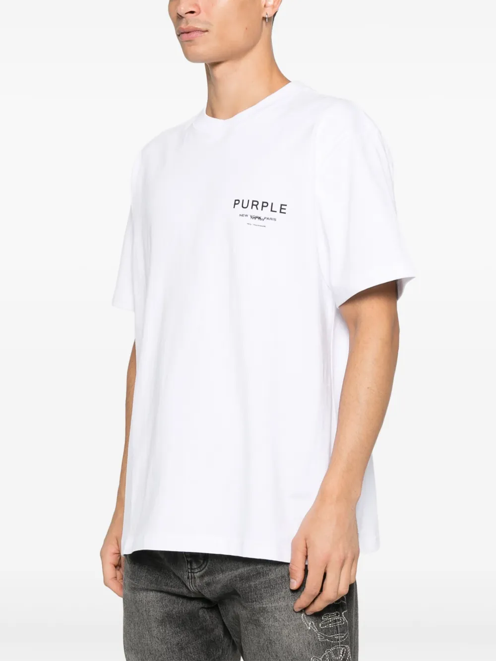 Purple Brand Jersey T-shirt Wit