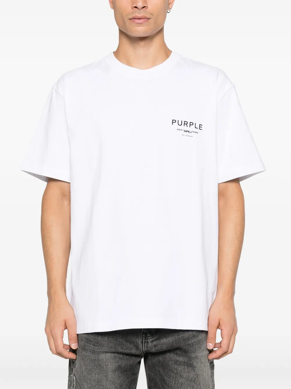 Purple Brand Jersey T-shirt Wit