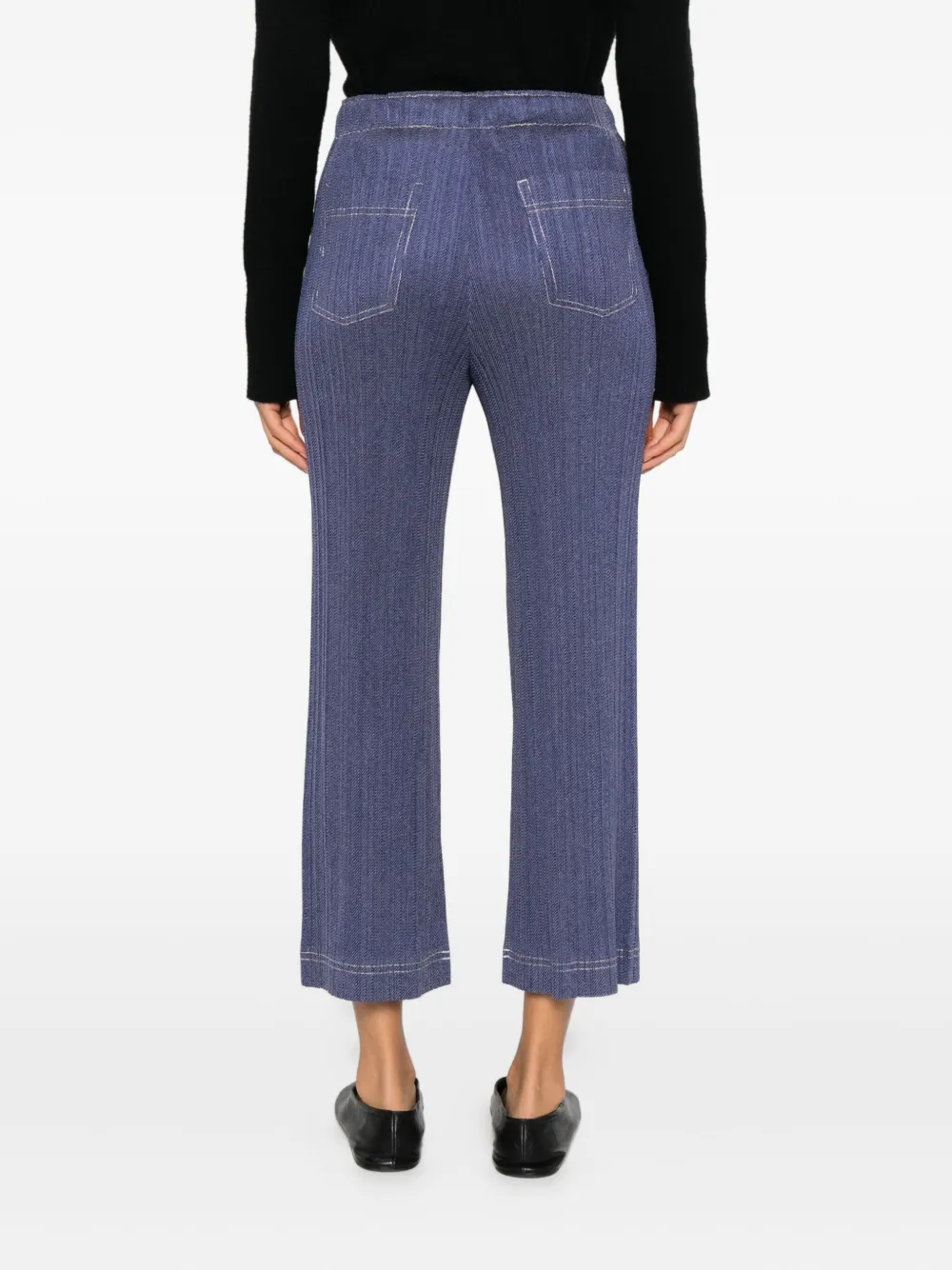 Pleats Please Issey Miyake Broek met zakdetail Blauw