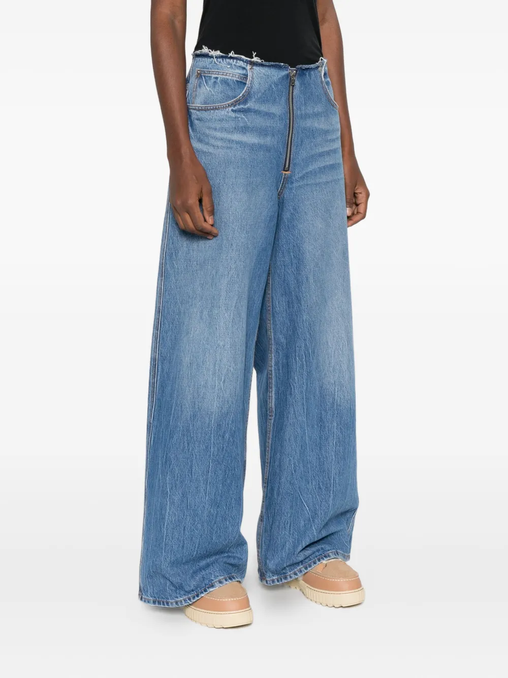 Alexander Wang Denim jeans met rits Blauw